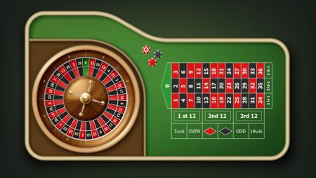 Roulette table and wheel