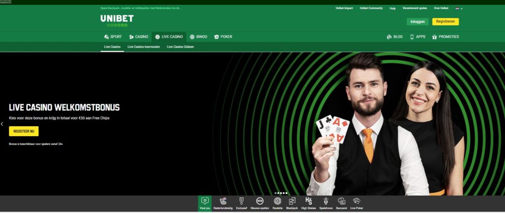 UNIBET LIVE CASINO WELKOMSTBONUS